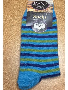 Connemara Merino Wool Irish Walking Socks  L New